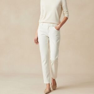 Saint Tropez West White Textured Pants Size 8 NWT